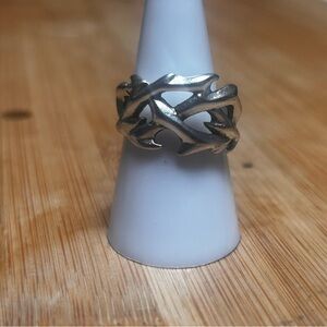 Silver Branch Design Ring